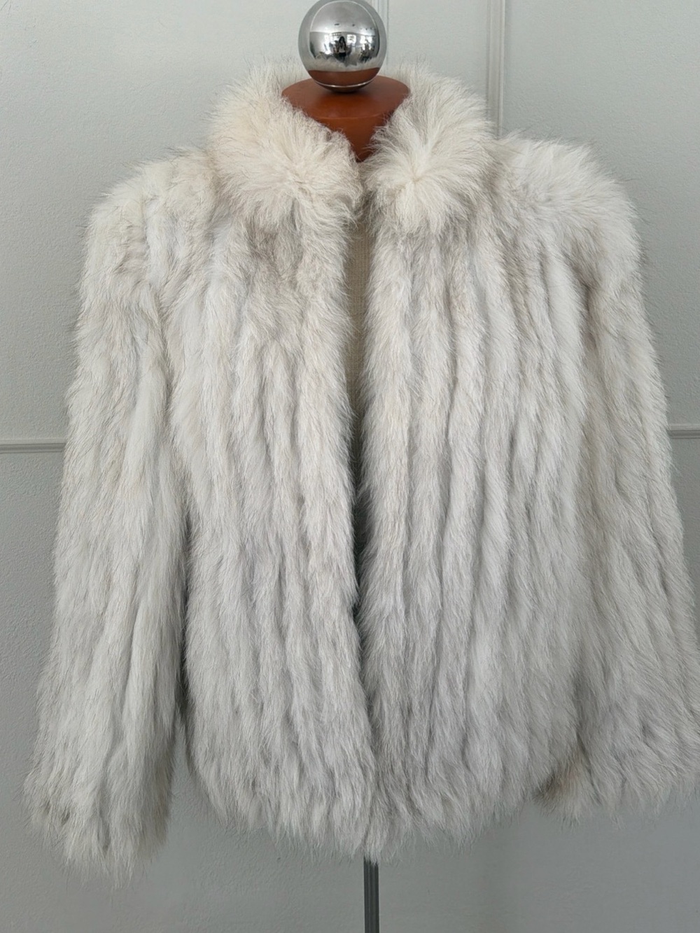 Saga Fox Blue Fox Genuine Fur Coat from Finland size L